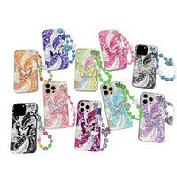 Coque de téléphone portable pour femme style Ins, mignonne, anti-chute, antichoc, en TPU+PC avec chaîne pour Huawei Honor X6E X9B X6C Magic6 LITE