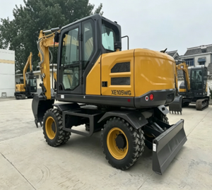 Excavatrice sur pneus de marque supérieure XE105WG de 10,1 tonnes avec une capacité de godet de 0,45 m³ pour la construction routière et l'utilisation agricole - Haute efficacité - Product Image 4