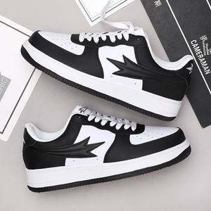 Zapatos de Piel Sintética Unisex para <span class=keywords><strong>Hombre</strong></span>, Elegantes y Versátiles, Diseño de Plataforma Pequeña, Modernos, Casuales, con Cordones, Transpirables, Antibacterianos, al por Mayor - Product Image 5