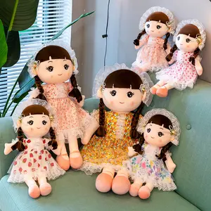 Benutzer definierte neue süße kleine Mädchen Geschenk puppe Schöne gekleidete Prinzessin Puppe Blumen rock Lappen Puppe Mädchen