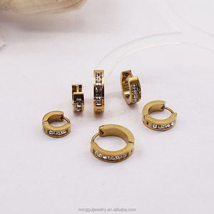 ชุดต่างหูทรงกลมทันสมัยประดับด้วยเซอร์คอนสแตนเลสขนาด 4x10 มม. สำหรับผู้ชายและผู้หญิง - Product Image 6