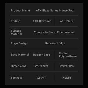 Miếng lót chuột chơi game ATK Blaze xsoft Esport miếng lót chuột dệt sợi tổng hợp pha trộn cạnh lõm miếng lót chuột cân bằng - Product Image 5