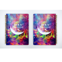 Carnet de notes personnalisé réutilisable avec spirale, sublimation, organisateur hebdomadaire et mensuel, planificateur