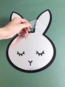 Autocollants muraux en miroir acrylique en forme de lapin - Autocollants miroir en forme de lapin à faire soi-même pour la chambre des enfants, décorations amovibles et réutilisables pour la maison - Product Image 6