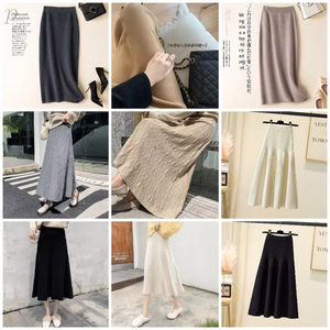 Demi-jupe d'été avec nœud à taille haute Slim Medium Length One-Line Ballet Style Fluffy Pancake Design Ruched Dot Pattern Silk - Product Image 6