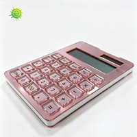 Calculatrice solaire portable à 8 chiffres en acrylique avec motif personnalisé, pour étudiants et bureaux, vente en gros, OEM disponible