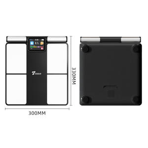 เครื่องชั่งน้ำหนักอัจฉริยะวัดไขมันในร่างกาย ขนาด 300 มม. x 330 มม. เชื่อมต่อแอปผ่านบลูทูธ ระบบสัมผัสอัจฉริยะ ฟังก์ชั่นหลากหลาย สำหรับการออกกำลังกาย - Product Image 1
