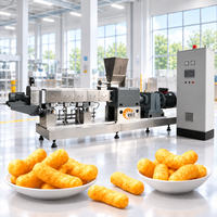 Ligne de production automatique de snacks soufflés au maïs avec machine à bâtonnets de maïs pour la transformation de snacks soufflés