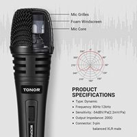 Mikrofon TONOR K1 Microfono, Mikrofon Tonor Dinamik Karaoke Genggam XLR 2023 Murah