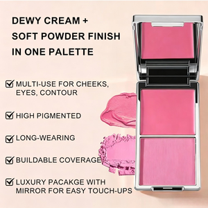 Palette Blush in Crema e Polvere 2 in 1, Design Personalizzabile, Lunga Durata, Cosmetici per Contorno Viso - Product Image 4