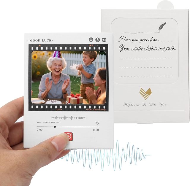 Voice Recordable Greeting Card 60 Seconds Custom Voice Message Birthday Card