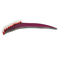 Cable Plano Aislado de PVC Personalizable, Recubierto de Estaño, Cobre 28AWG 1*0.5mm, 220V, 100mm, Borde Rojo, Gris, para Aplicaciones Electrónicas