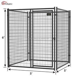 Baiyou Factory - Niche pour chien de luxe classique, haute qualité, 6x5x5 pieds, robuste, panneaux rectangulaires en métal grillagé, écologique, pour extérieur - Product Image 2