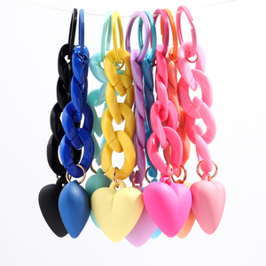 Nuovo anello <span class=keywords><strong>portachiavi</strong></span> in plastica acrilica per ragazze e <span class=keywords><strong>donne</strong></span> che amano il <span class=keywords><strong>portachiavi</strong></span> del cuore con vernice Spray gioielli di moda per regali di nozze per feste - Product Image 3