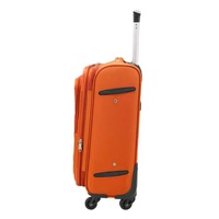 Valises de voyage légères en aluminium à 4 roues, design simple et élégant, en tissu Oxford, avec fermeture éclair profonde pour une capacité accrue