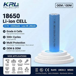 UN38.<span class=keywords><strong>3</strong></span> <span class=keywords><strong>3</strong></span>.7V 2600mAh 18650 固态电池 PCB 连接器 稳定放电 800 次循环 KRL LiCoO2 阴极 -20-+60 ODM 定制 - Product Image 1