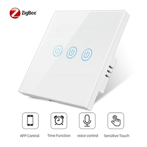 SLS 3 Gang interrupteur mural tactile EU blanc/noir/or Zigbee télé<span class=keywords><strong>commande</strong></span> fonctionne Alexa Google Home Yandex Max 10A courant 250V - Product Image 2