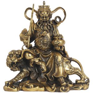 Figura de Zhao Gongming, Dios de la Riqueza, en Latón, Montando en un Tigre, Estatua de Feng Shui, Decoración de Interiores, Regalo para el Hogar u Oficina - Product Image 4