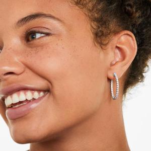 Classic 925 Sterling Silver Gold Plated Moissanite Hoop <b>Earrings</b> Luxury Designer Sparkling <b>Fine</b> Jewelry Elegant Fashion Gift - Product Image 3