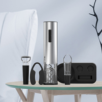 Ouvre-Bouteille Électrique 4 en 1 Rechargeable Type-C avec Verseur et Bouchon – Tire-Bouchon Automatique pour Bouteille de Vin, Idéal pour les Cadeaux