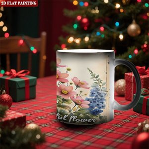 Taza Personalizada para Sublimación de 11 oz, Cerámica Negra Esmerilada, Cambia de Color con el Calor, Taza de Regalo en Blanco - Product Image 2