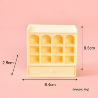 Lemari Miniatur Resin 6.5cm dengan Laci Rak Pajangan Rumah Boneka