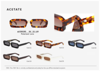 Lunettes de soleil rectangulaires tendance avec logo personnalisé, verres dégradés UV400, monture en acétate de luxe avec pont métallique, pour femmes et hommes