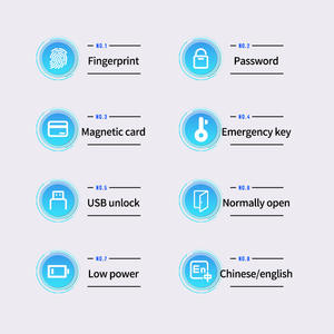 किसी भी लॉक बॉडी वाईफाई ट्यूया ऐप बहुराष्ट्रीय भाषाओं का पासवर्ड फिंगरप्रिंट कीलेस स्मार्ट डोर हैंडल लॉक - Product Image 3