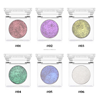 Bedak Shimmer Mineral Pressed Diamond Glow Holographic DuoChrome Highlighter Efek Glitter Makeup