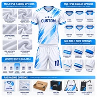Tenues d'équipe de football personnalisées par sublimation pour jeunes, anti-boulochage, respirantes, kits d'entraînement pour camps de football