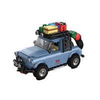 PB PB8859 ABS MOC Coche Urbano Azul con Caja de Exhibición, Ladrillos de Juguete Electrónicos para Ensamblaje DIY, 14 Años, 427 Piezas, Sets de Bloques de Construcción