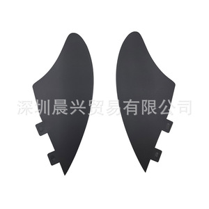 Aileron arrière de planche de surf en plastique UPSURF K2 noir, double FCS, pour planche de type Fish - Product Image 2