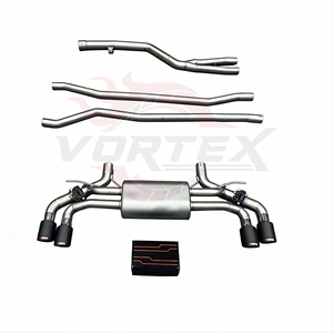 Échappement Catback Vortex en acier inoxydable 304 haute performance pour BMW Série 5 G30 G38 540i 3.0T B58 à double soupape et sorties quadruples en carbone - Product Image 4