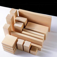 Vente directe usine – Bloc de bois de tilleul rustique non fini, écologique, 2x2x5, en bois naturel pour sculpture sur bois