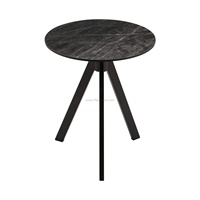 Table HPL Lifepursue avec pieds en acier, ensemble de bar à café, salle à manger, alternative au marbre en béton, grain de bois