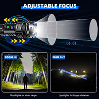 Lampe flash tactique LED en gros de haute qualité étanche USB lampe de poche éblouissante rechargeable pour l'urgence, la maison, l'extérieur, la randonnée