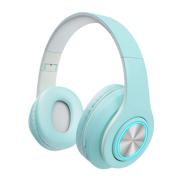 Super Bass Dynamic Premium HIFI Stereo 5.0 TWS Headband Wireless Headphones 7-color LED IPX2 Waterproof APT-X Audiophile Travel