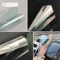 Aishide 8070 Rouge Caméléon 2mil Film pour vitres de voiture Films pour vitres de voiture 83% VLT Couleurs changeantes Teinte de phare pour véhicule