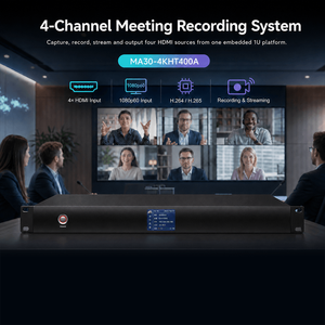 เครื่องบันทึกการบรรยายแบบออลอินวัน 4K พร้อมอินพุต 4 ช่อง รองรับการถ่ายทอดสด 1080P60 แบบมัลติวิว PiP สำหรับห้องฝึกอบรมและห้องเรียน - Product Image 3