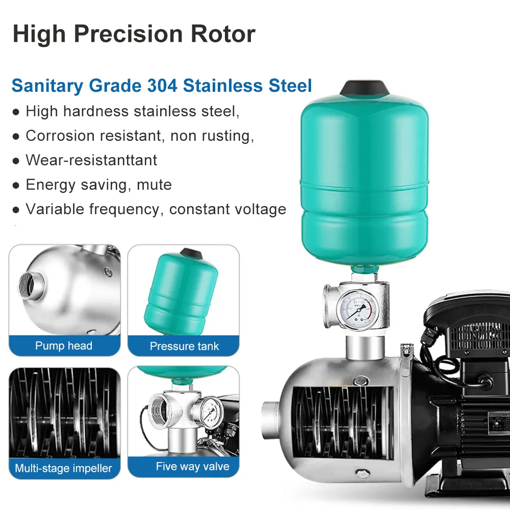 Stainless Steel Multistage Centrifugal Jet Pump Pressure Circulating Booster Self Priming Solar Hot Water pump
