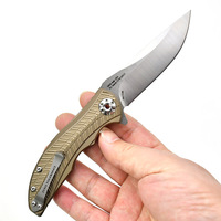 Z-0609 haut de gamme en acier CPM-20Cv aluminium CNC poignée Clip Portable extérieur couteau pliant pour chasse Camp pêche OEM poche EDC