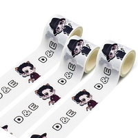 Ruban adhésif washi japonais style Kawaii, motif dessin animé mignon, bande dorée, ruban de masquage en papier