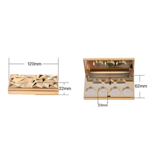 Atractivo de diamantes de lujo 7 agujeros de sombra de ojos de embalaje de plástico de sombra de ojos caso vacío paleta sombra de ojos con espejo - Product Image 2