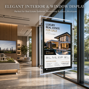 Équipement publicitaire HD Real Estate : Panneau suspendu, Boîte à lumière publicitaire, Panneau en acrylique cristallin, Boîte à lumière en acrylique - Product Image 2