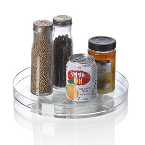 9.8 Inch Plastic Round Lazy Susan Rotating Turntable Kitchen Organizer