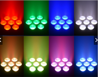 Mini Proyector LED RGBW de 7 Luces, DMX512, 5000K, Luz Diurna, AC220V10%, Material de PC, IP20, 3.5kg, Iluminación de Escenario con Señalización