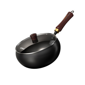 Konka Traditional Handmade Large Belly Pot 240mm Non-Stick Iron Wok Frying Pan For Household Cooking Gift - Product Image 5