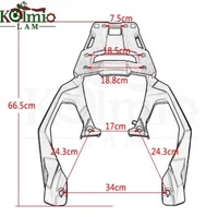Support de porte-bagages arrière KOLMIO-LAM compatible avec Honda XADV750 2017-2020, support de fixation pour top case de moto
