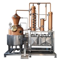 Alambic de distillation d'alcool éthylique pour whisky écossais DIY de 500 l et 1000 l, tours de distillation, installation pour brandy, whisky, rhum, tequila