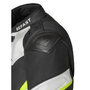 Befast INTERLAGOS CE Negro Blanco Amarillo chaqueta de carreras de motos XL - Product Image 3
